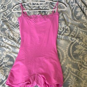 SKIMS Pink Chemise Slip Jumpsuit
